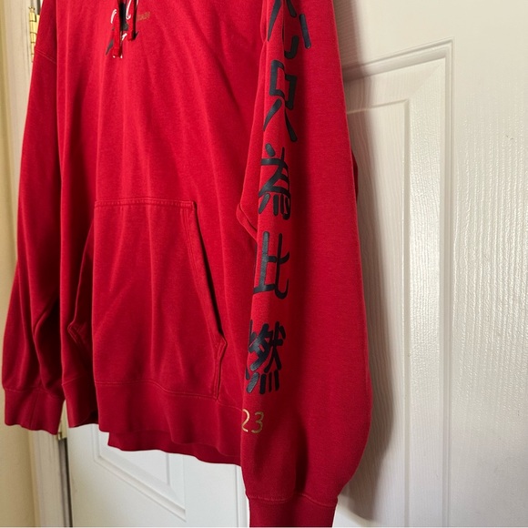 Men's Air Jordan Brand Red Legacy FIBA Pullover Hoodie Hooded Sweatshirt Size XL - Picture 2 of 8